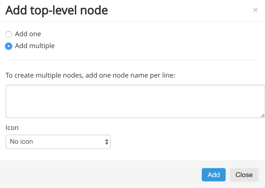 Add more than one Node at a time in Dradis Pro v2.5