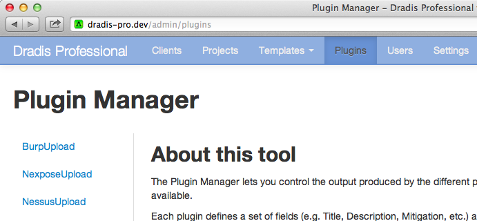 of the screen. As already discussed about, some plugins such as Nessus ...